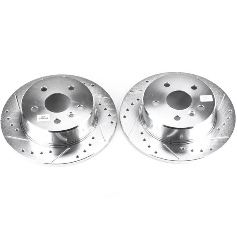 PowerStop fits Toyota 00-04 Avalon Rear Evolution Drilled & Slotted Rotors -