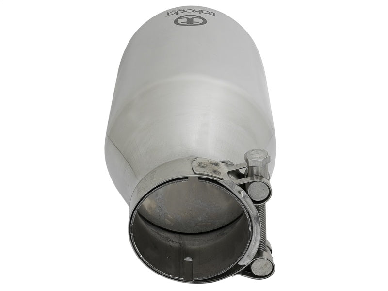 AFE 49T25454-P09 304 Stainless Steel Clamp-On Exhaust Tip 2.5in. Inlet / 4.5in