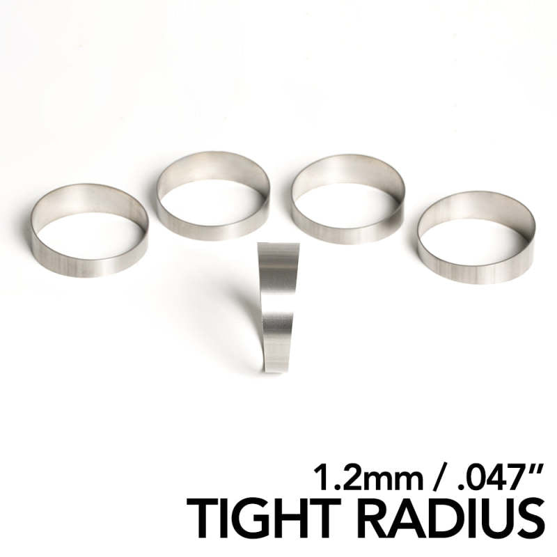 Ticon 109-05401-0014 Industries 2.13in Diameter 1.25D Tight Radius 1.2mm/.047in Titanium Pie Cut - 5pk