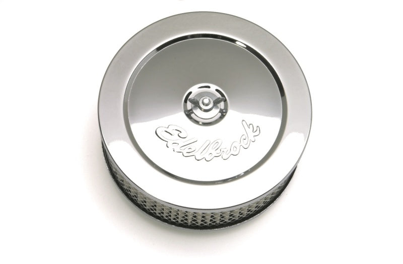 Edelbrock 1209 Air Cleaner Pro-Flo Series Round Steel Top Paper Element 6In Dia X 3 625In Chrome