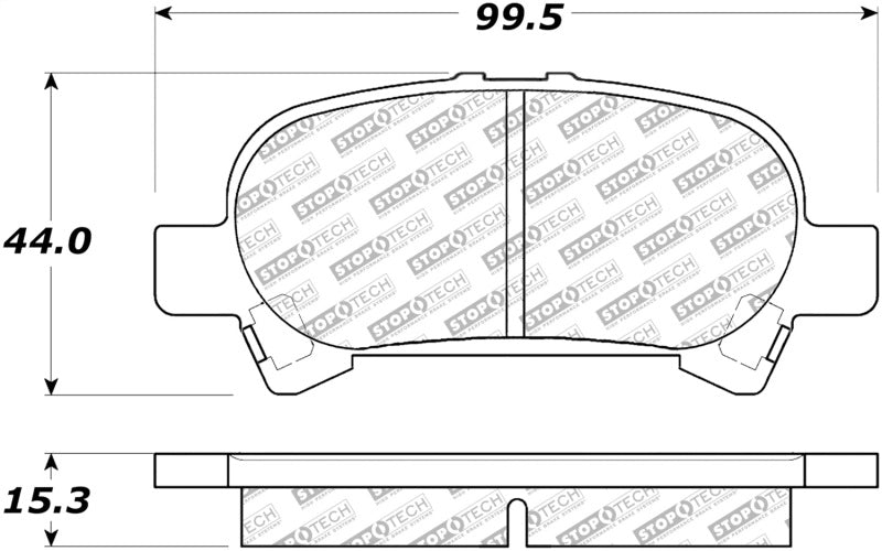 Stoptech 305.0828 Street Select Brake Pads - Rear