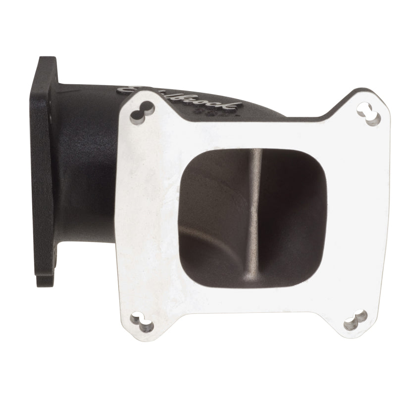 Edelbrock 38493 High Flow Intake Elbow 95mm Throttle Body to Square-Bore Flange Black Finish