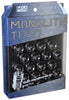 Project Kics WMN04GK 14 x 1.5 Glorious Black T1/07 Monolith Lug Nuts - 20 Pcs