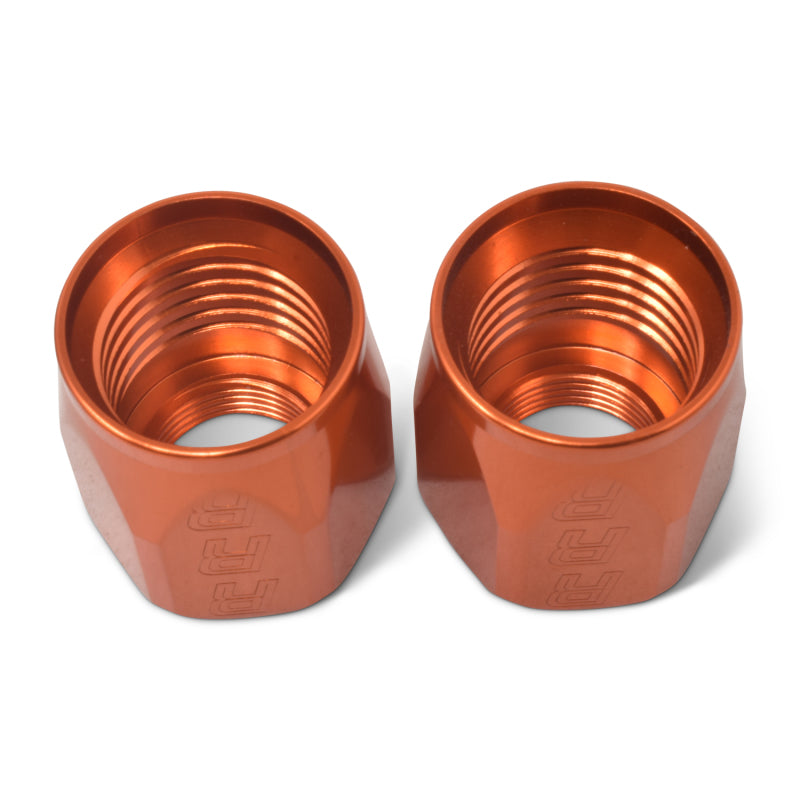 Russell 615534 Performance 2-Piece -8 AN Anodized Full Flow Swivel Hose End Sockets (Qty 2) - Orange