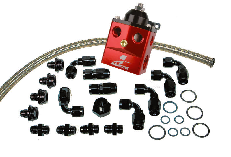 Aeromotive 17121 A4 Dual Carburetor Regulator (P/N 13203) Kit (Incl. Reg/Hose/H