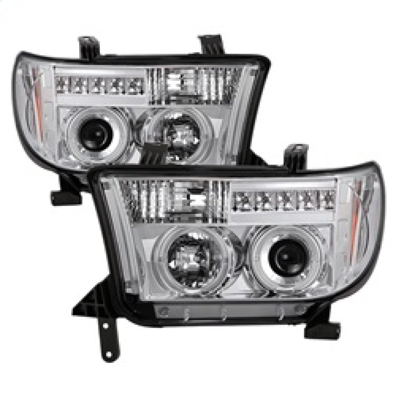 Spyder 5012036 fits Toyota 07-13 Tundra Projector Headlights LED Halo LED Chrm