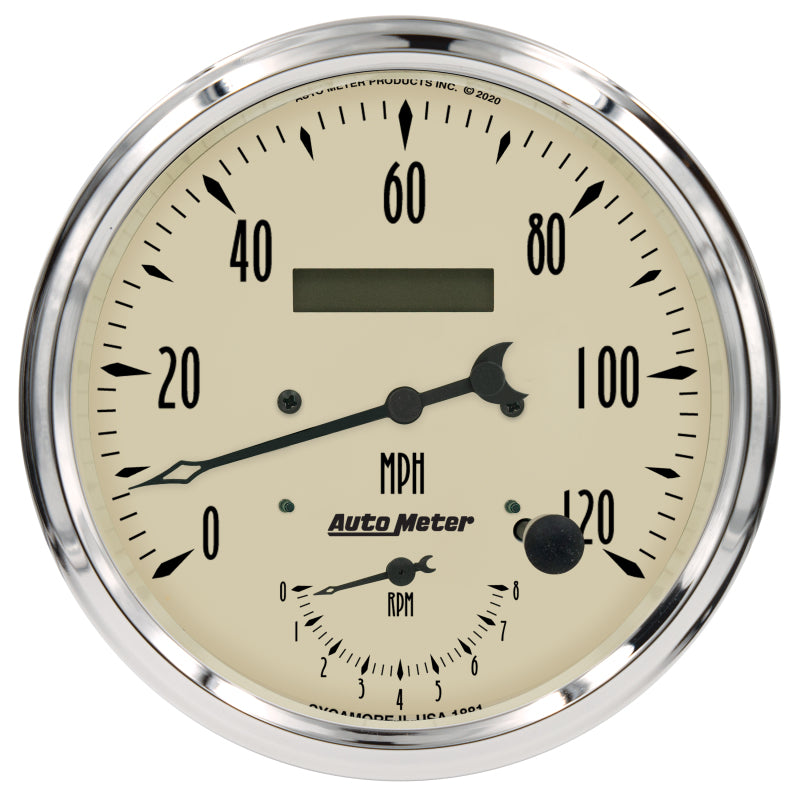 AutoMeter 1870 Autometer Antique Beige Tach/Speedo 5in. - 120mph & 8k RPM