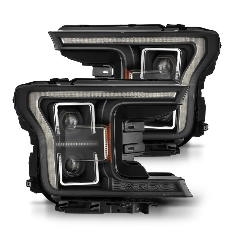 AlphaRex 880252 fits Ford 18-21 F150 PRO-Series Projector Headlights - Black w/