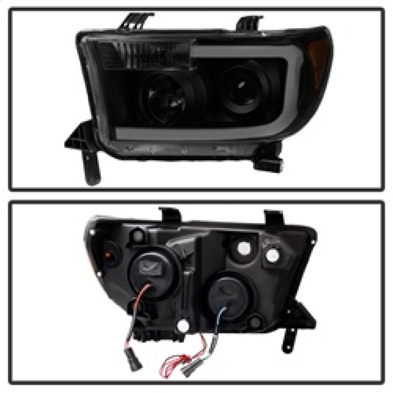 9030413 Xtune fits Toyota 07-13 Tundra LED Light Bar Projector Headlights Blac