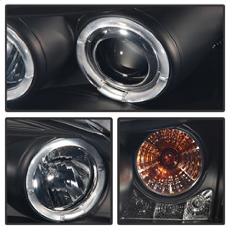 Spyder 5078612 fits Pontiac 05-08 G6 2/4DR Projector Headlights LED Halo LED Bl