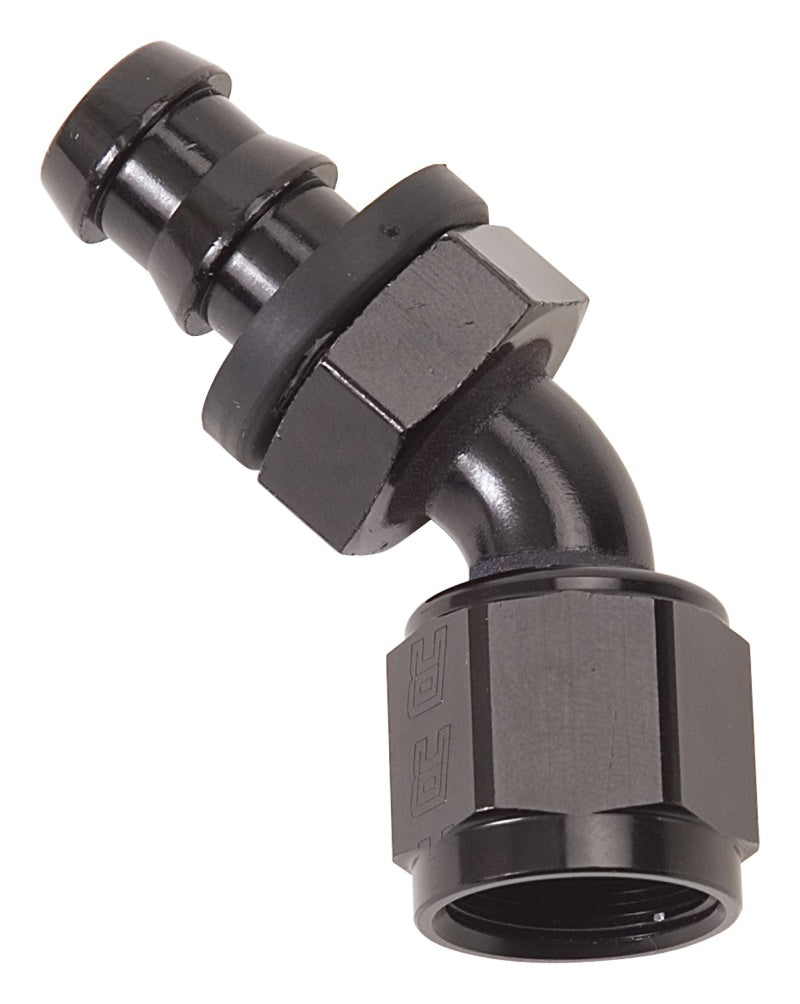 Russell 624103 Performance -10 AN Twist-Lok 45 Degree Hose End (Black)