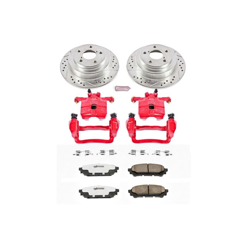 PowerStop KC447 26 fits Saab 9-2X Rear Z26 Street Warrior Brake Kit w/Calipers