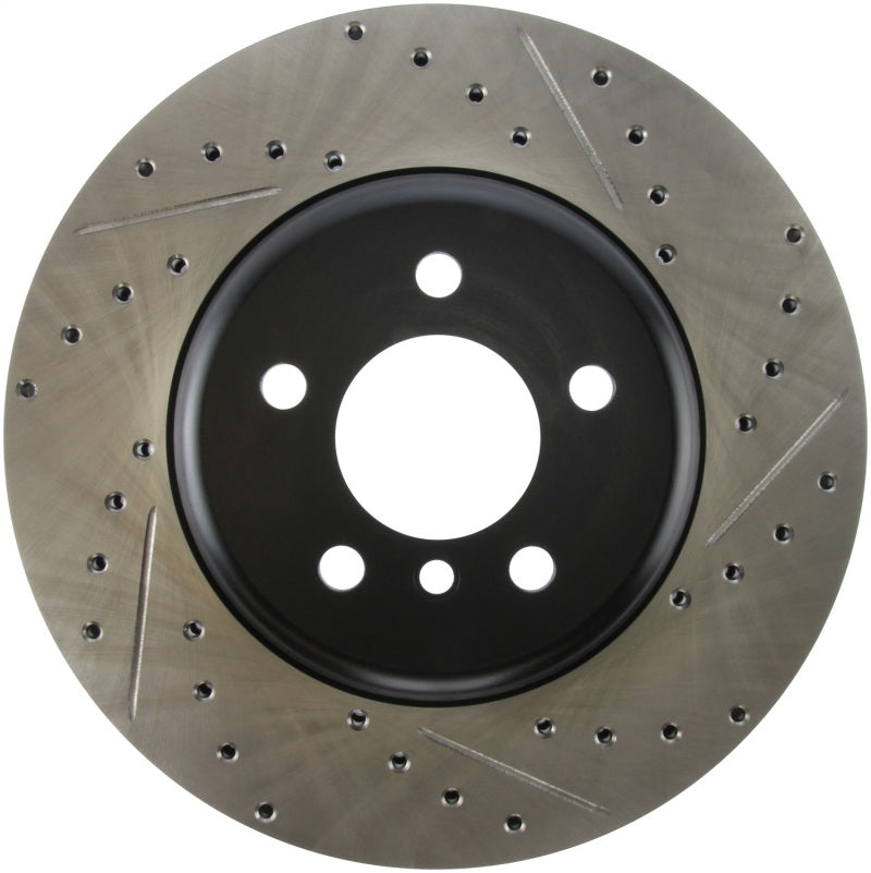 Stoptech 127.34124L 2011-2013 BMW 535i / 2012-2016 BMW 640i Slotted & Drilled Front Left Brake Rotor