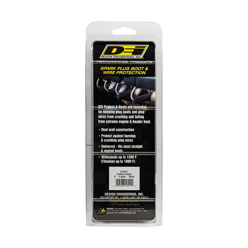 DEI 10511 Protect-A-Boot - 6in - 2-pack - Black