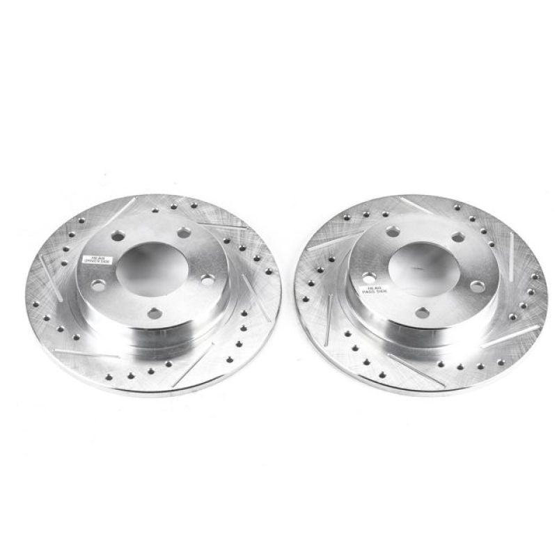 PowerStop fits Ford 93-97 Probe Rear Evolution Drilled & Slotted Rotors - Pair
