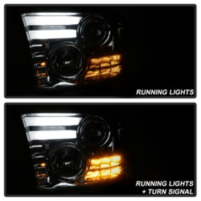 Spyder 5081735 fits Dodge 13-15 Ram Projector Headlights Light Bar DRL Smoke PR