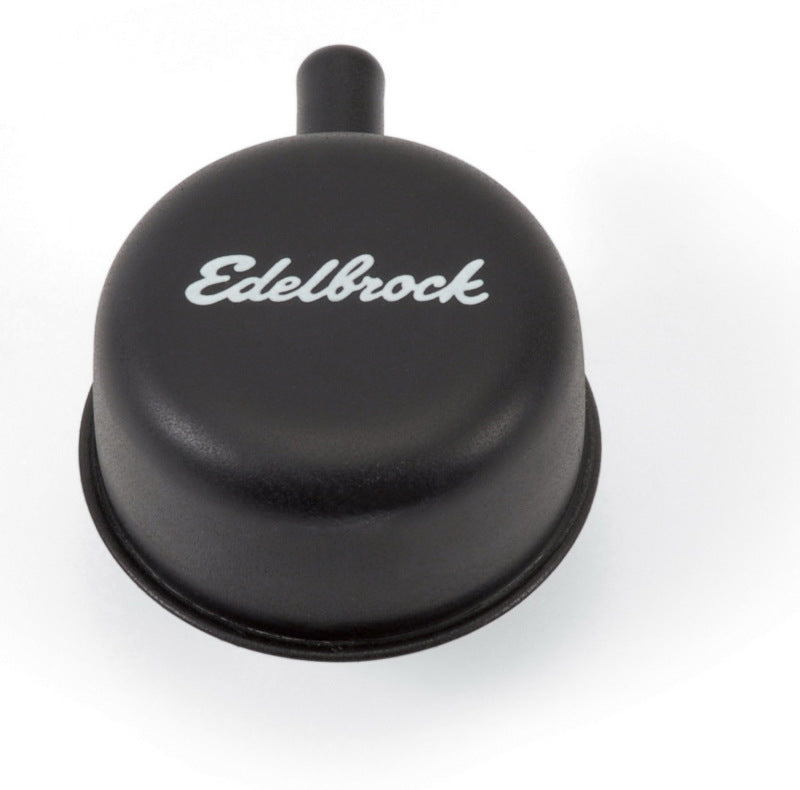 Edelbrock 4413 Round Cap w/ Nipple Black