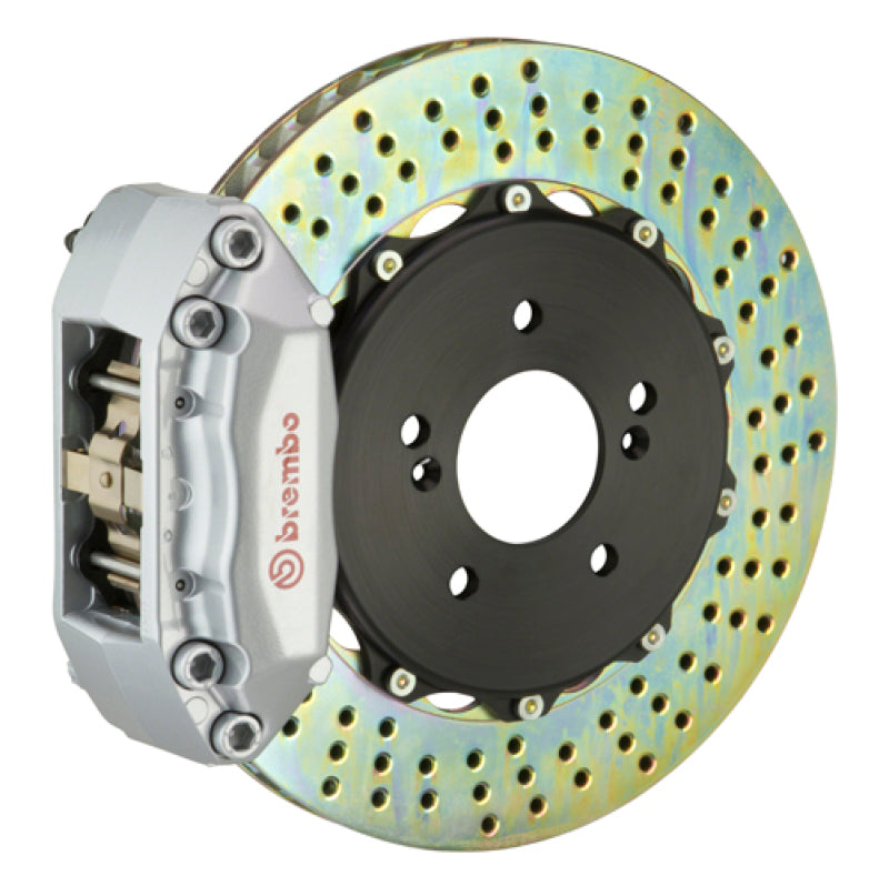 Brembo 111.6005A3 fits Integra Front GT BBK 4 Piston Cast 2pc 328x28 2pc Rotor Drilled-Silver