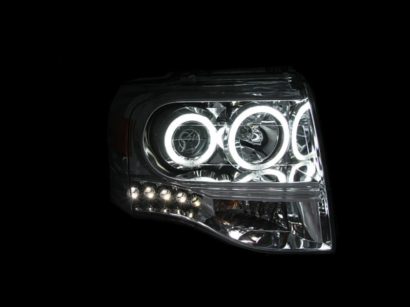 ANZO 111114 2014 fits Ford 07-20 Expedition Projector Headlights Chrome