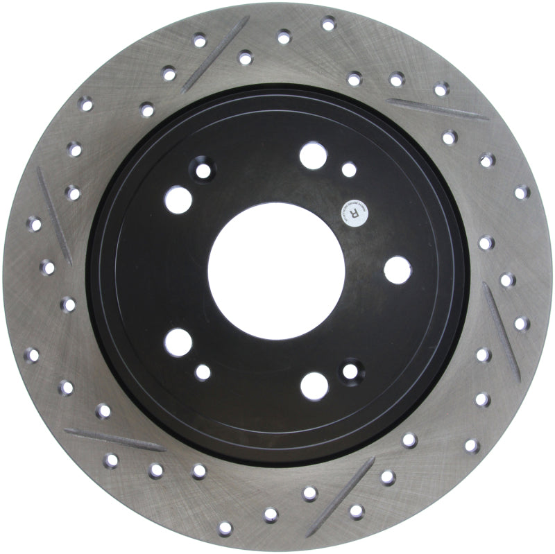 Stoptech 127.40068R 09-10 fits Acura TSX / 08-10 Honda Accord Coupe/05-10 Sedan Right Rear Slotted & Drilled Rotor