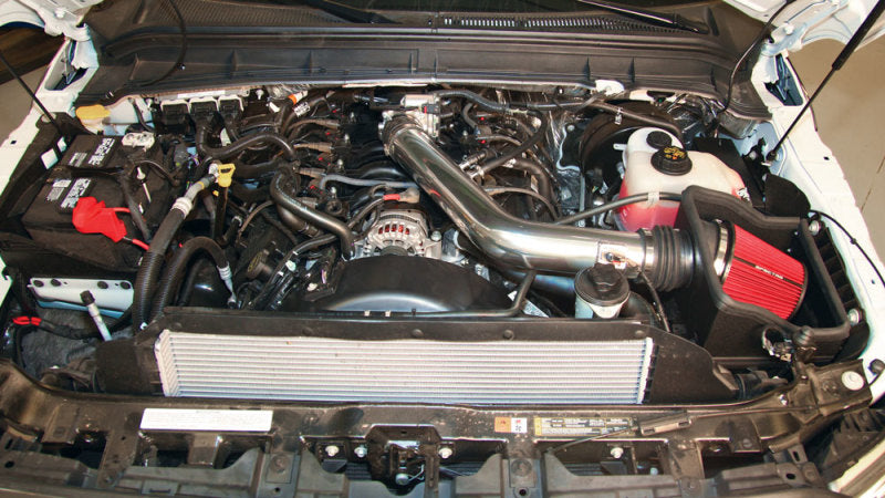 Spectre 9001 11-14 fits Ford F250/350 V8-6.2L F/I Air Intake Kit - Polished w/Red Filter