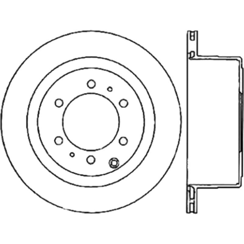 Stoptech 126.44094CSL Slotted Cryo Sport Brake Rotor 93-97 Toyota Land Cruiser Left Rear