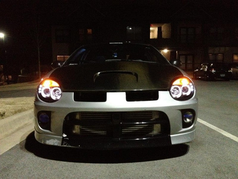 Spyder 5009920 fits Dodge 03-05 Neon Projector Headlights LED Halo LED Black Hi