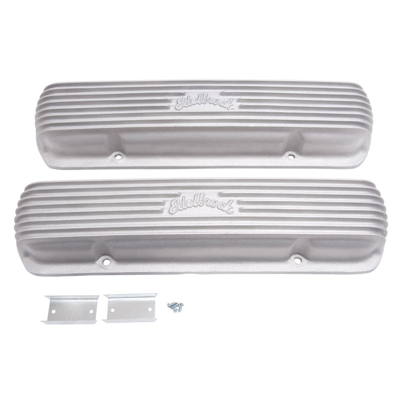 Edelbrock 41309 Valve Cover Classic Series fits Pontiac 1962-1979 301-455 CI V8 Satin