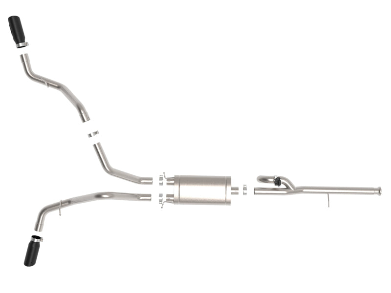 AFE 49-34132-B XV 3in 304 SS Cat-Back Exhaust w/ Cutout 14-19 fits GM Trucks 4