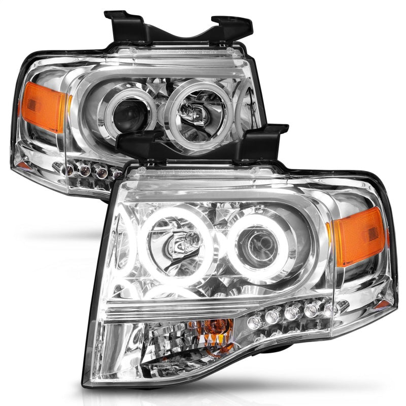 ANZO 111114 2014 fits Ford 07-20 Expedition Projector Headlights Chrome