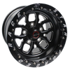 Race Star 64-511536511B 64 Pro Forged Wicked 15x11 Lug Mount Black Anodized/Machined 5x135BC 6.50BS