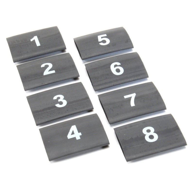 DEI 10849 Wire Markers 8pc Set Numbered 1-8 - Black