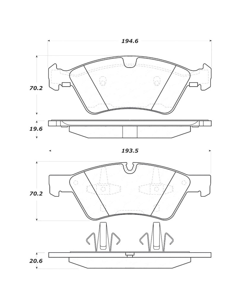 StopTech 308.1123 Street Touring Brake Pads