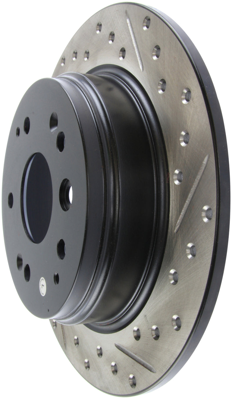 Stoptech 127.40061L 04-08 Acura TL / 03-09 Honda Element Slotted & Drilled Left Rear Rotor