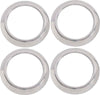Kentrol 30004 fits Jeep 07-10 Wrangler JK Air Vent Bezels 4 Pieces - Polished Silver