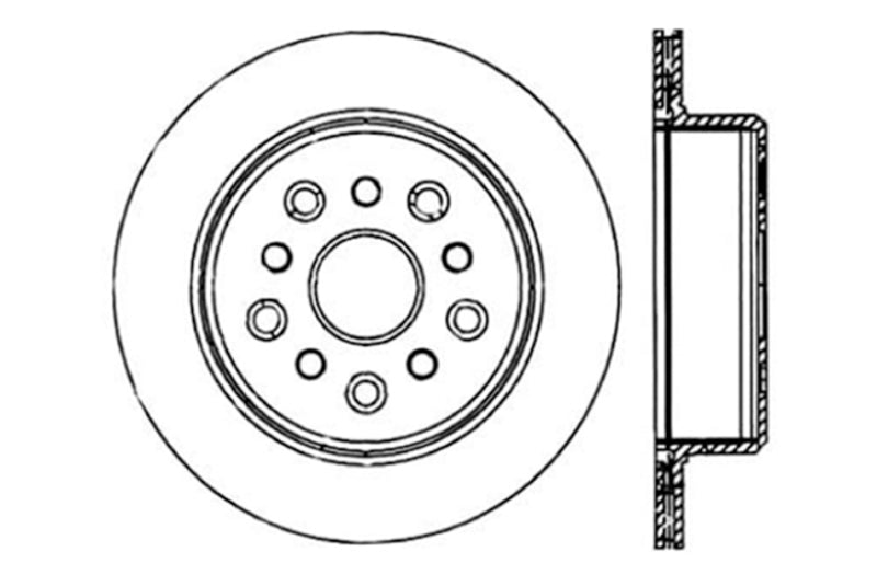 Stoptech 127.44105L 5/93-98 fits Toyota Supra Left Rear Slotted & Drilled Rotor