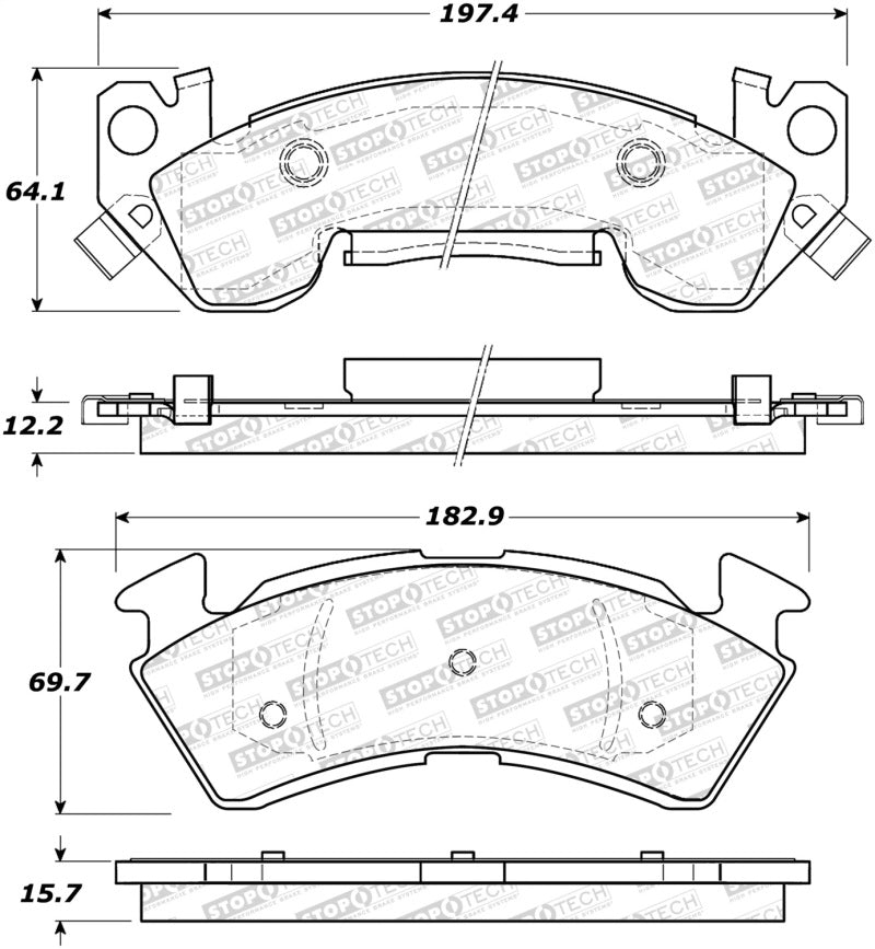 Stoptech 308.0614 Street Brake Pads - Rear