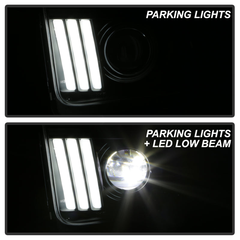 Spyder 5088192 fits Ford 05-08 Mustang V2 High-Power LED Headlights - Black PRO