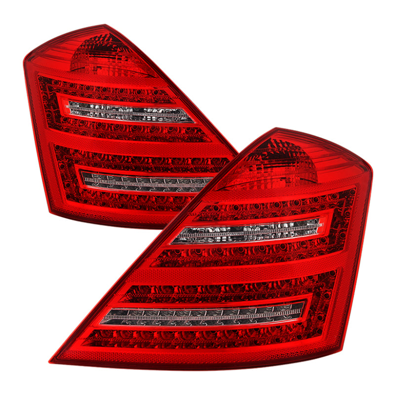 9028458 Xtune fits Mercedes Benz W221 S-Class LED Tail Lights Red Clear ALT-JH
