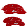 MGP 42020SJEPRD 4 Caliper Covers Engraved Front & Rear 11-18 fits Jeep Grand Che