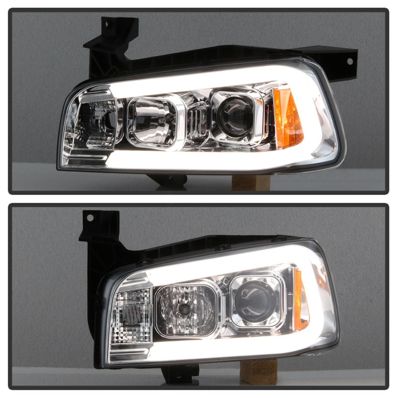 Spyder 5085238 fits Dodge 06-10 Charger Projector Headlights - LED Light Bar -