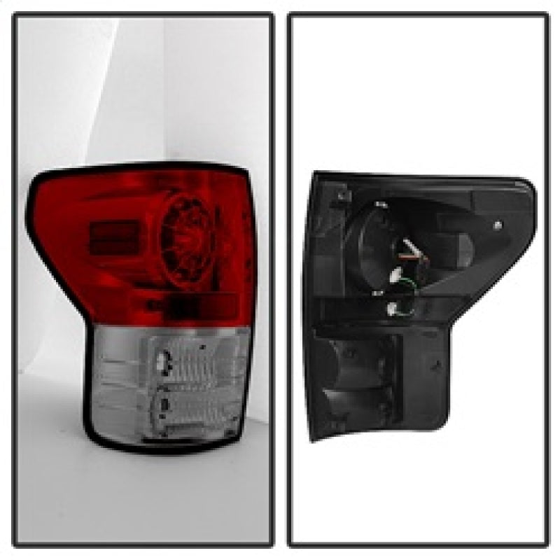 Spyder 5029607 fits Toyota 07-13 Tundra LED Tail lights Red Clear ALT-YD-TTU07-