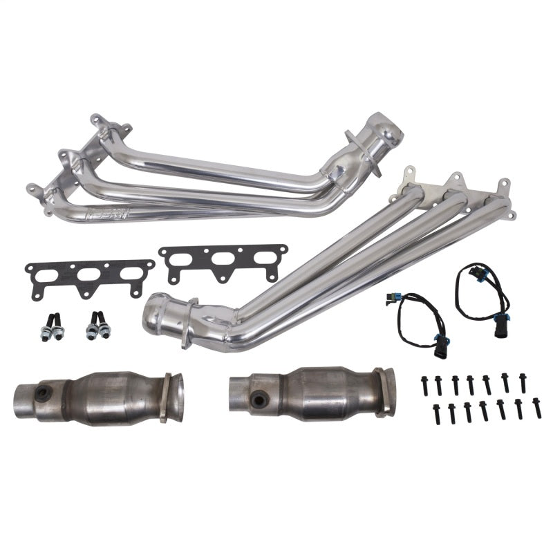 BBK 40410 Camaro V6 Long Tube Exhaust Headers With Converters - 1-5/8 Silver Ce