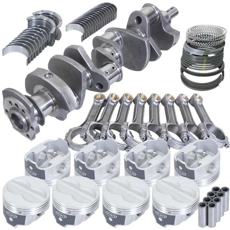 Eagle 13009040 fits Chevy 350 3.750in Crank 5.700in I-Beam Rods -10cc 4.040in Pistons Rotating Assembly