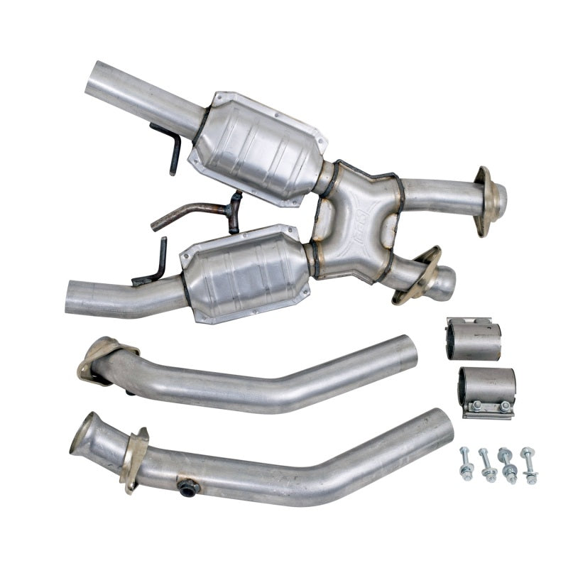 BBK 1663 Mustang 5.0 High Flow X Pipe With Catalytic Converters - 2-1/2
