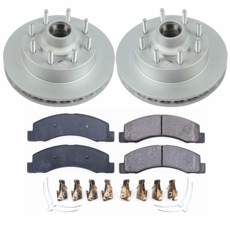 Power Stop CRK1392 03-04 fits Ford F-350 Super Duty Front Z17 Coated Brake Kit