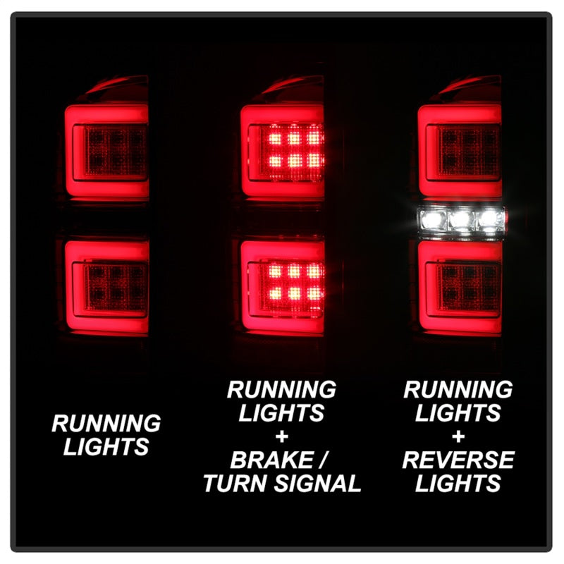 Spyder 5085757 fits Toyota 16-17 Tacoma LED Tail Lights - Red Clear (ALT-YD-TT1