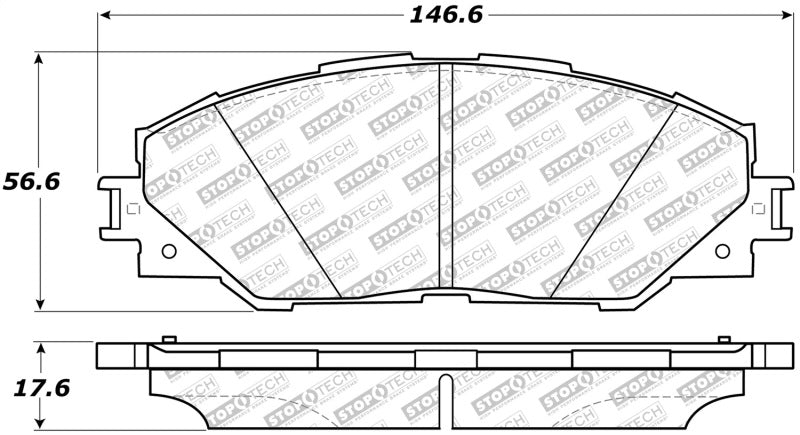 Stoptech 305.1211 Street Select Brake Pads - Front