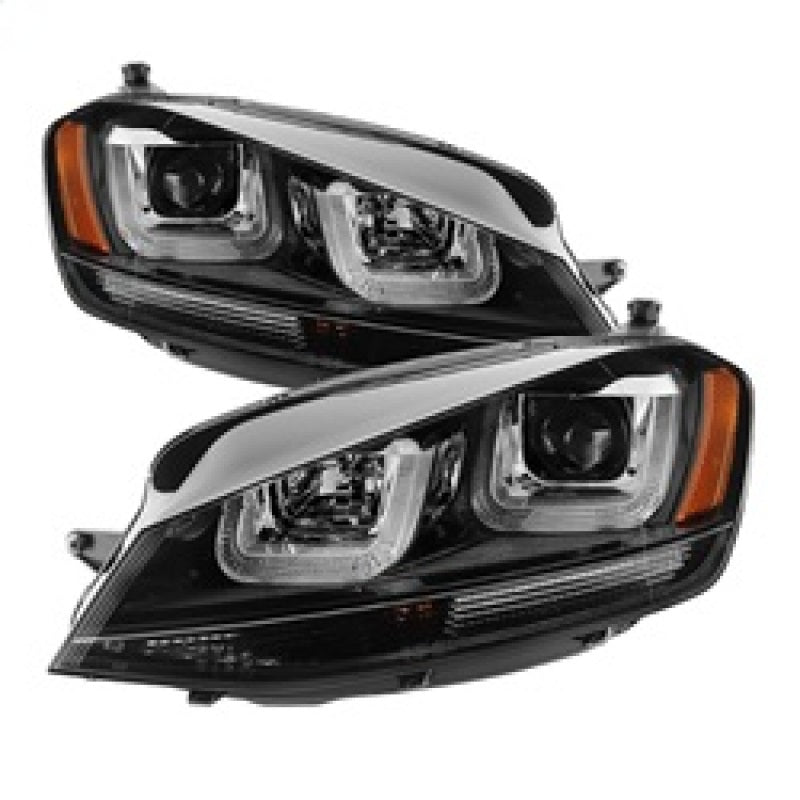 Spyder 5080578 fits Volkswagen 14-16 Golf VII Projector Headlights DRL LED Blk