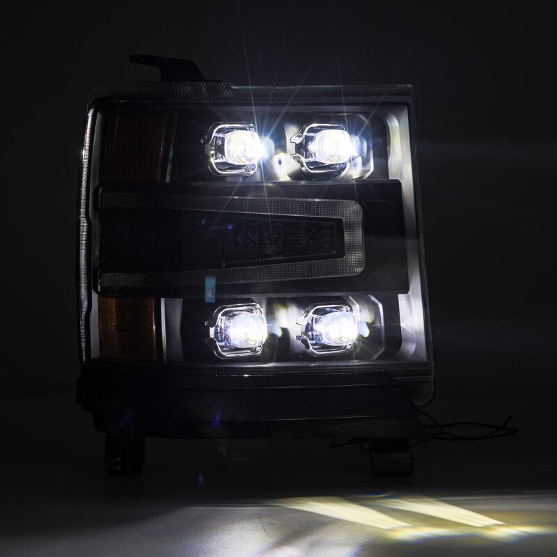 AlphaRex 880237 16-18 fits Chevy 1500HD NOVA-Series LED Proj Headlights BK w/